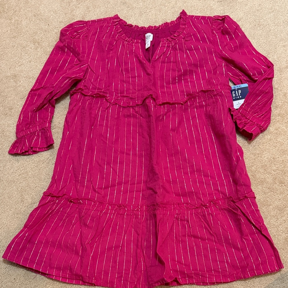 GAP Fuchsia Dress with White Stripes